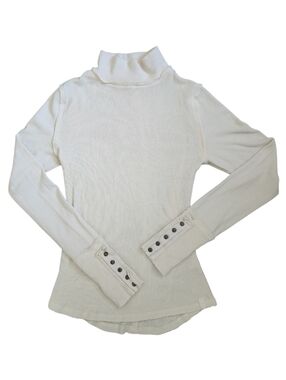 NWOT Free PEOPLE - We The Free Waffle Knit Mock Neck Long Sleeve Sz S